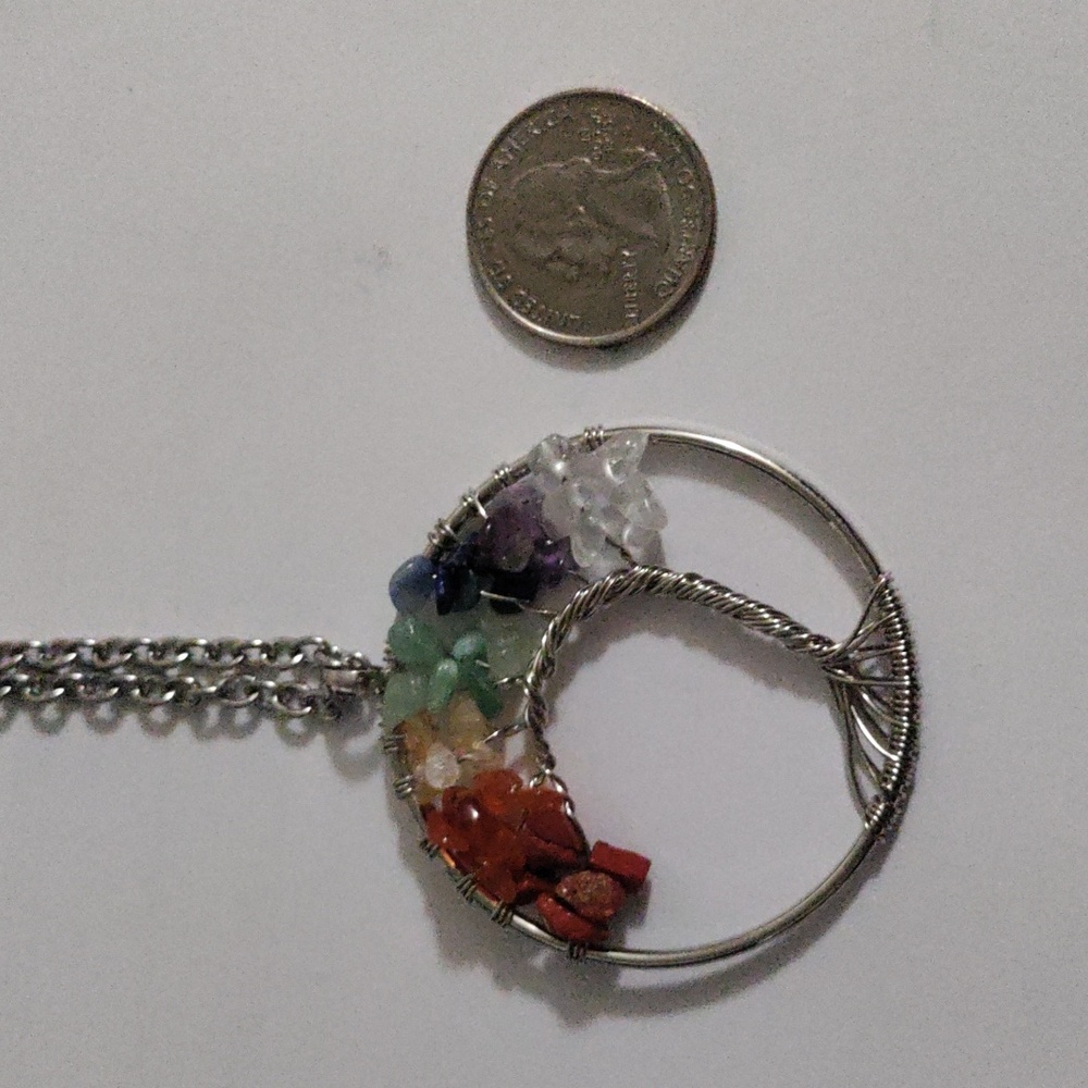 7 Chakras Tree Pendant - Picture 6 of 6